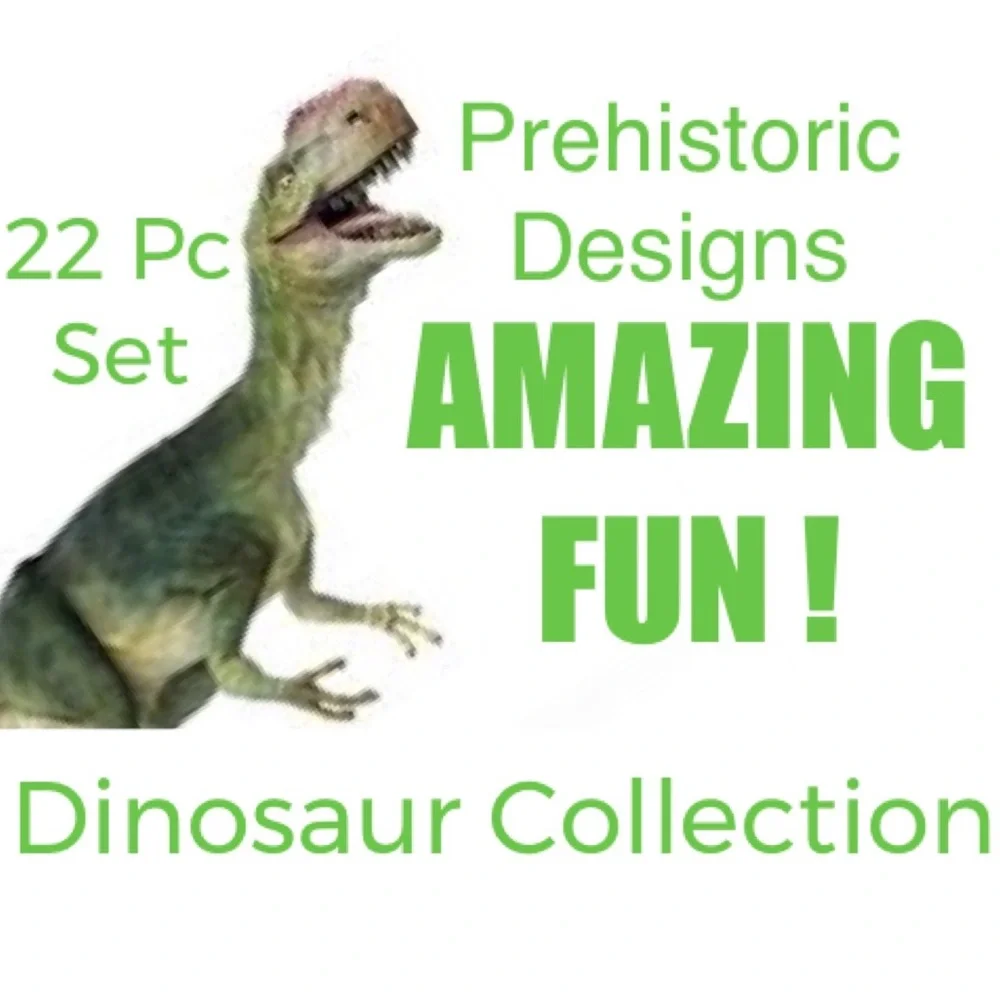 Vintage Dinosaur Collection Prehistoric Action Figures Vintage Toys Set 22 Pc